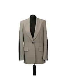 Stella Mc Cartney Stella McCartney grey checked wool blazer Grey