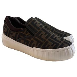 Fendi FF-Muster Sneaker Braun