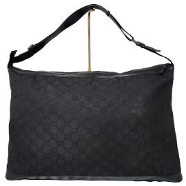 Borsa da viaggio in nylon GG Gucci nera Nero
