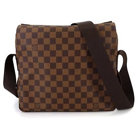 Bolsa de ombro Damier Naviglio Louis Vuitton Marrom Damier ebene