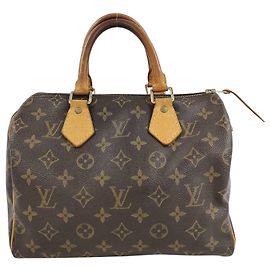 Louis Vuitton Speedy Handbag Monogram Canvas 25 Brown