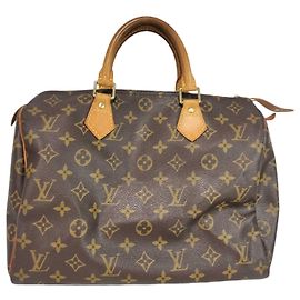 Louis Vuitton Speedy Handbag Monogram Canvas 30 Brown