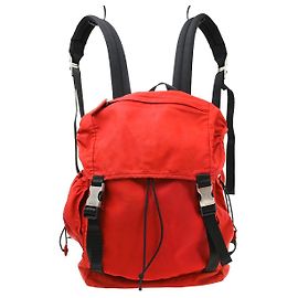 Sac à dos Prada à double boucle Tessuto moyen Rouge