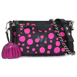 Louis Vuitton LV x YK Monogram Empreinte Multi Pochette Accessori Nero Fuschia Monogramma