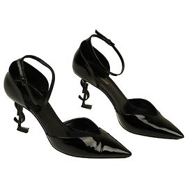 Saint Laurent Opyum D'Orsay Pumps Schwarzes Lackleder Schwarz