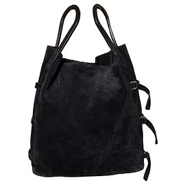 Jil Sander Vintage Suede Handbag Black
