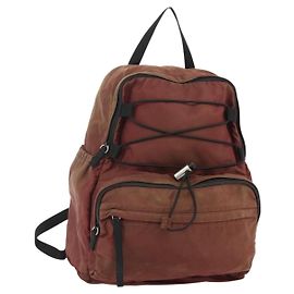 PRADA Rucksack aus rotem Nylon mit Silber authentisch 176229 Silber Rot