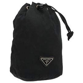 PRADA Tasche aus schwarzem Nylon mit Silber authentisch bs34472 Schwarz Silber
