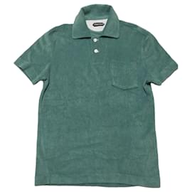 Polo Tom Ford de algodón verde Verde