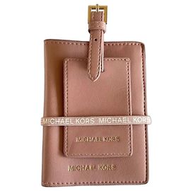 Conjunto de viagem em couro Michael Kors Rosa