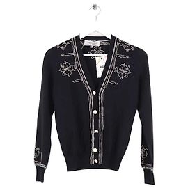 Yves Saint Laurent Strickjacke aus Wolle Schwarz Schwarz