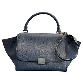 Céline Paris Small Leather Trapeze Satchel Other
