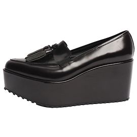 Brunello Cucinelli Mocassini platform con frange marrone scuro - taglia EU 38 Marrone