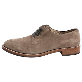 Brunello Cucinelli Chaussures en daim taupe à lacets - taille EU 38 Marron