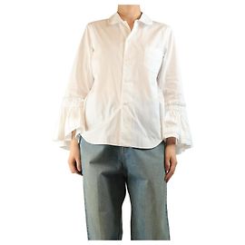 Comme Des Garcons Camicia bianca con maniche a volant - taglia L Bianco