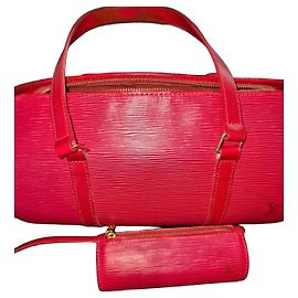 Louis Vuitton rote Epi Leder Handtasche Rot