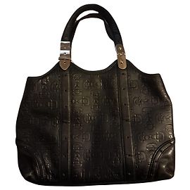 Gucci Sac Cabas cuir embossé Horsebit Noir
