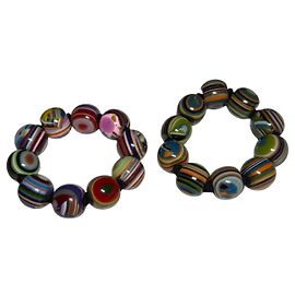 Autre Marque Par de pulseras de resina multicolor Sobral Multicolor