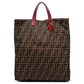 Bolsa de compras em lona Zucca marrom Fendi Marrom