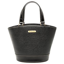 Borsa a secchiello in pelle nera Burberry Nero