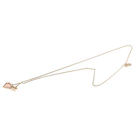 Collier pendentif en cœur laqué doré CC de Chanel Autre