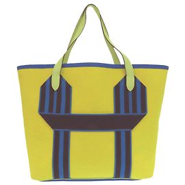 Borsa Tote Pursangle in Tela Gialla e Clemence di Hermès Giallo