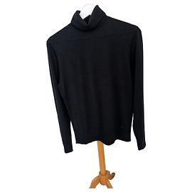 Chanel Men's Black Wool Turtleneck Sweater Black