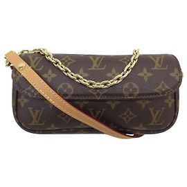 NEW LOUIS VUITTON IVY CHAIN WALLET M81911 WITH STRAP Brown