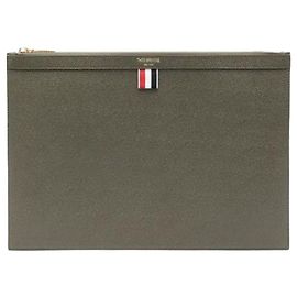 Thom Browne Pebble Grain Medium Document Holder Golden Metallic