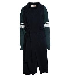 Marni, Black coat with green sleeves Multiple colors