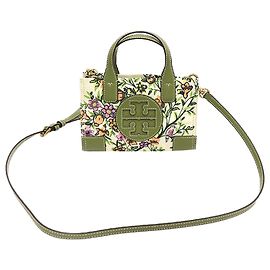 Tory Burch Mini bolsa de nylon impressa Ela Winter Sage Multicor