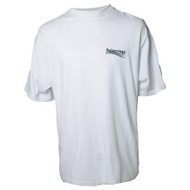 Balenciaga, Logo tshirt in ecru White Cream