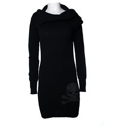 Autre Marque Robe midi à col roulé noire Mastermind Japan Noir
