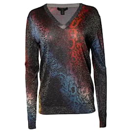 Pull en lurex avec imprimé python Louis Vuitton Multicolore