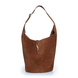 Saint Laurent, Le 5 A 7 hobo en daim cognac Marron