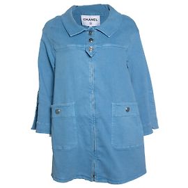 Abrigo de denim azul 17S de Chanel Azul