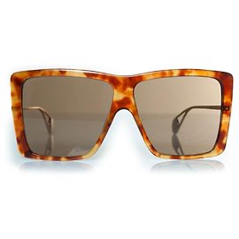 Óculos de sol oversized Gucci, marrom Havana Marrom