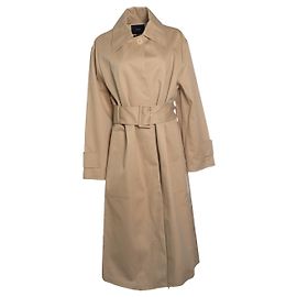 Casaco oversized de twill de algodão com cinto Lowendal da Joseph Marrom Bege