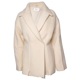 The Row, Azzedina beige wool jacket with hidden closure Brown Beige