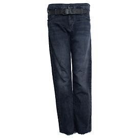 RtA, jeans negros de pierna ancha con cinturón Negro