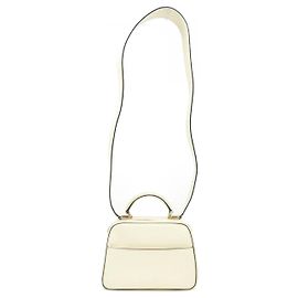 Mini bolsa de pele de vitelo macia Valextra Amarelo