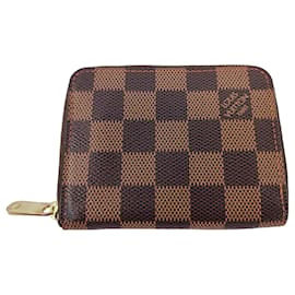 Porta-moedas Zippy com cadeado Louis Vuitton em python impresso Monogram Marrom
