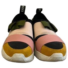 Baskets Slip-On Emilio Pucci Multicolore à Volants Multicolore