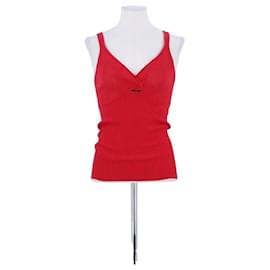 Miu Miu Top sin mangas rojo Roja