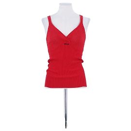 Miu Miu Top senza maniche rosso Rosso