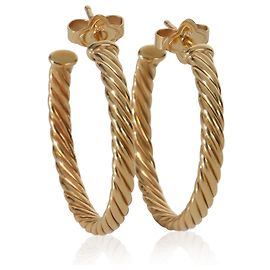 Pendientes Cablespira de oro amarillo de 1 pulgada de David Yurman Otro