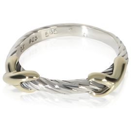 Anello Cable X in oro giallo e argento sterling di David Yurman Altro