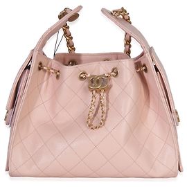 Bolso hobo Chanel 25 de caviar acolchado rosa Rosa