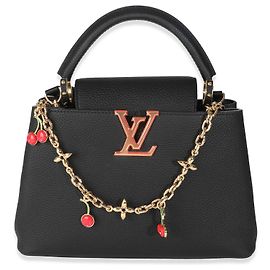 Louis Vuitton x TM Sac Capucines MM en Taurillon Noir Noir