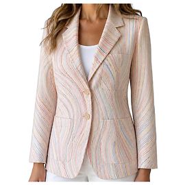 Chaqueta Paul Smith Línea Pink Algodón Bordada Multicolor Rosa Azul Multicolor Blanco roto